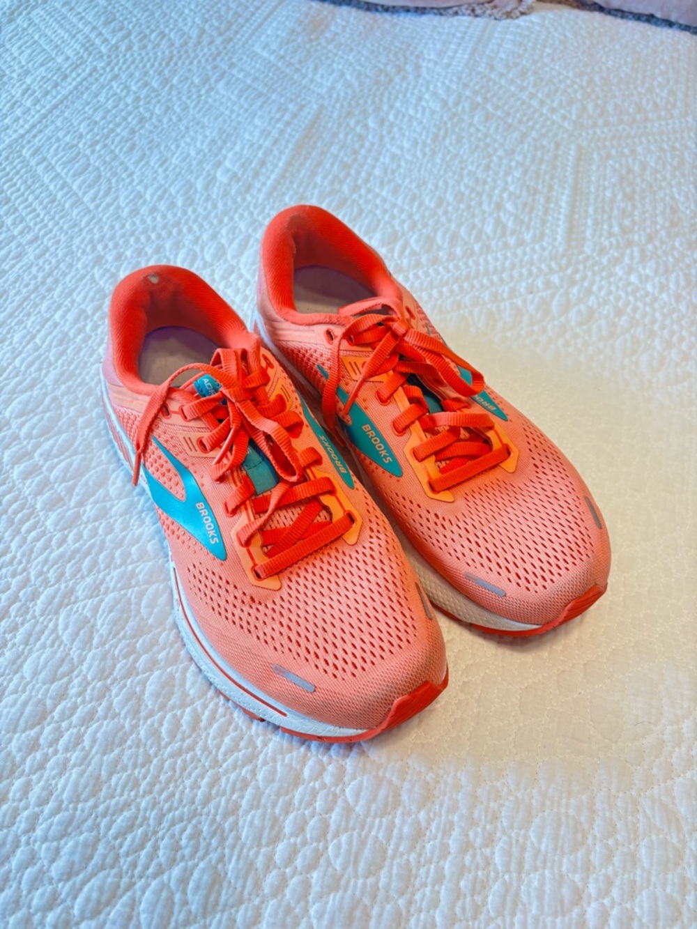 Brooks Coral and Teal Women's Running Sneakers